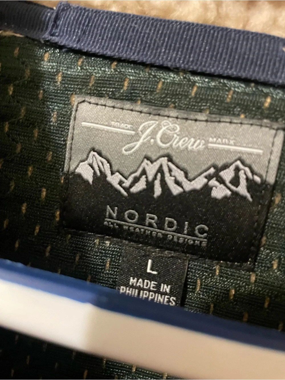 J. Crew Nordic Jacket Label in Dark Green and Navy